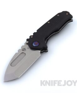 Medford Knives Praetorian Scout M/P D2 Tumbled Tanto Blade with Black G10 Handles / Flamed Hardware / DLC Clip and Breaker