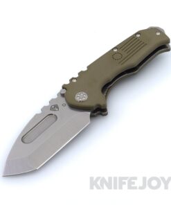 Medford Knives Praetorian Scout M/P D2 Tumbled Tanto Blade with OD Green G10 Handles and Standard Hardware / Clip / Breaker