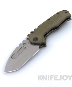 Medford Knives Praetorian Scout M/P D2 Tumbled Tanto Blade with OD Green G10 Handles / Black Hardware / DLC Clip and Breaker