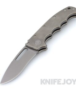 Demko Knives MG AD20S Kopis 20CV Blade with Smooth Titanium Finger Groove Handles