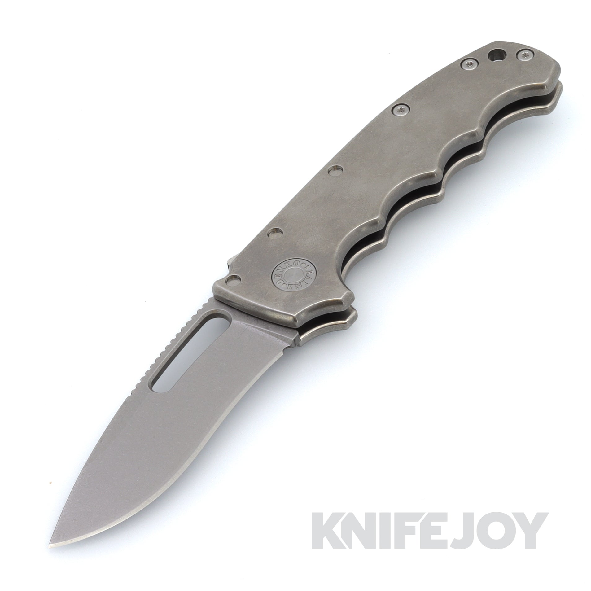Demko Knives MG AD20S Kopis 20CV Blade with Smooth Titanium Finger Groove Handles