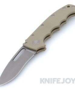 Demko Knives MG AD20S Kopis 20CV Blade with Tan Textured G10 Finger Groove Handles