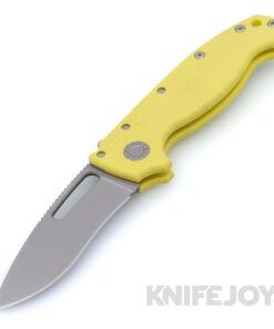 Demko Knives MG AD20S Kopis 20CV Blade with Yellow Textured G10 Big Belly Handles