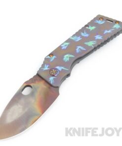 Medford Knives TFF-1 S45VN Vulcan Blade with BB/ Cement with MD Ano "Birds of Paradise" Handles/ Maker's Hardware and Clip
