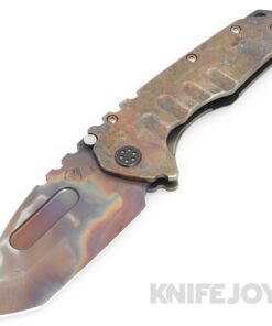 Medford Knives Praetorian "T" S45VN Vulcan Tanto Blade with "Scorched Earth" Handles/ Old School Bronze Spring/ Bronze Hardware and Clip
