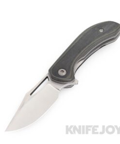 Boatright Bladeworks Custom Kaval Satinwash Magnacut Blade with Black/ Green Linen Micarta Handles/ Titanium Liners
