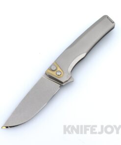 MachineWise Sonora Button Lock Folder 20CV with Diamond Textured Grade 5 Integral Titanium Handles and Brass Bolster