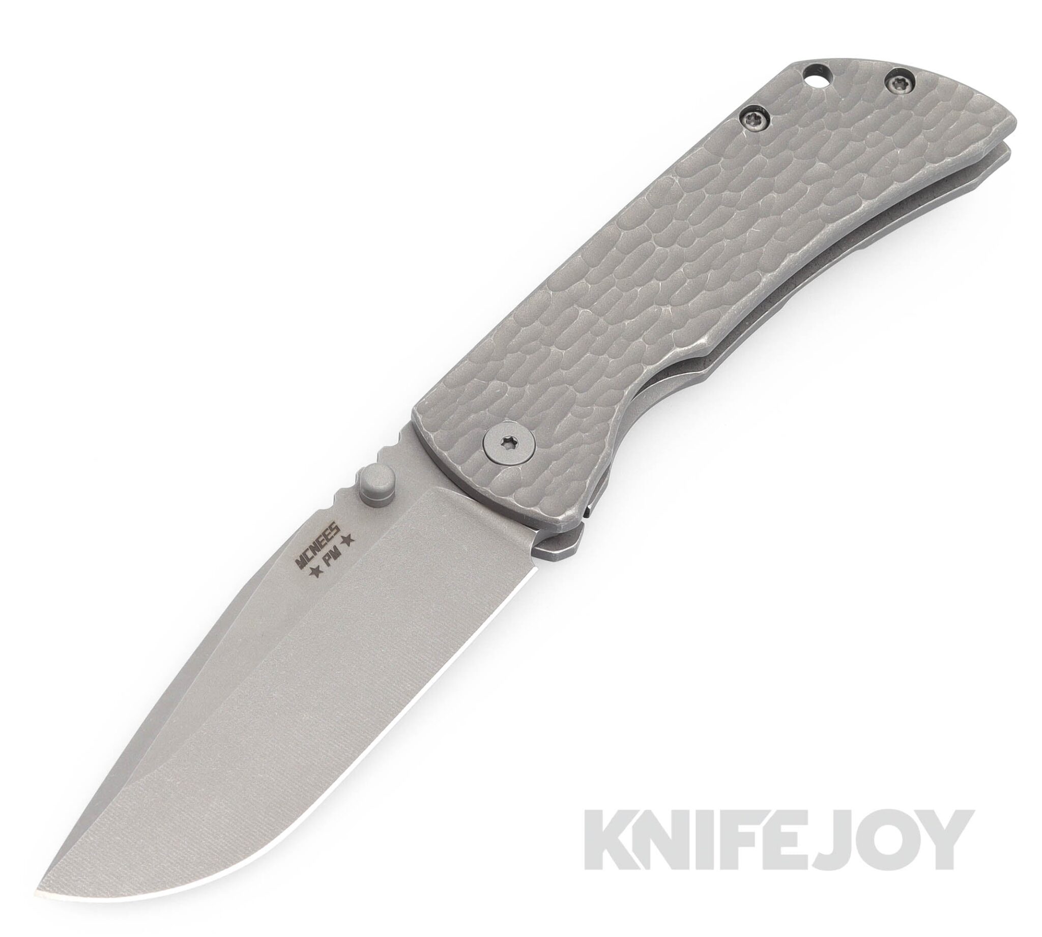 McNees Knives PM Mac2 3.5" Matte Stonewash Magnacut Blade and Atomic Stonewash Jigged Handles