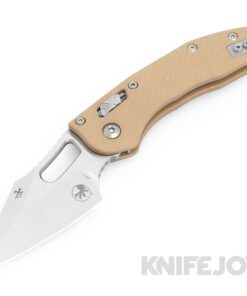 MICROTECH 169RL-10FLGTTA Borka Stitch RAM-LOK Folding Knife Single Edge Standard Stonewash Blade with Fluted Tan G10 Handles