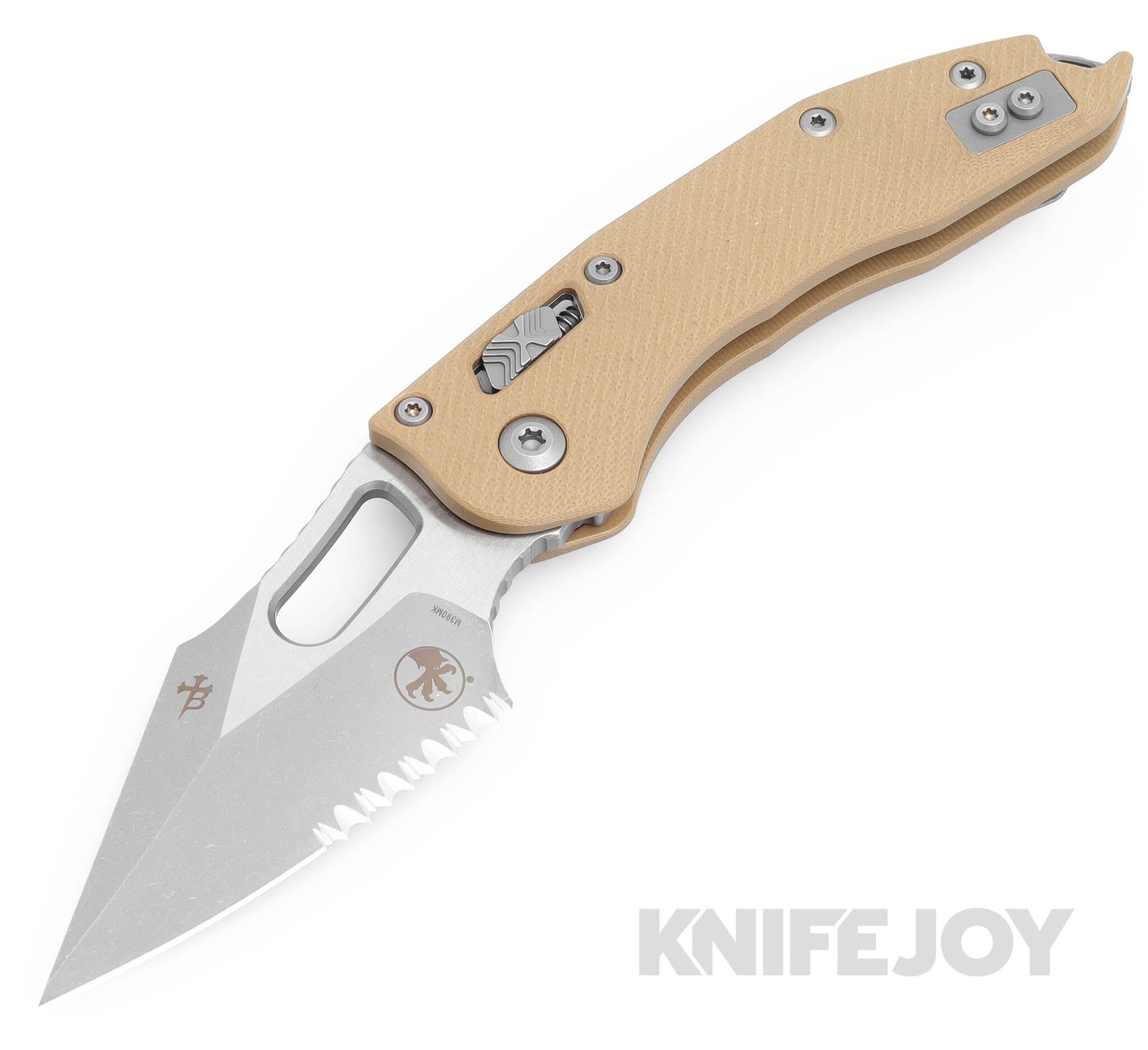 MICROTECH 169RL-11APFLGTTA Borka Stitch RAM-LOK Folding Knife Apocalyptic Standard Partially Serrated Blade with Fluted Tan G10 Handles
