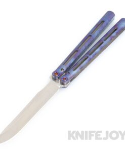 Medford Knives Viceroy Balisong Butterfly Knife S45VN Tumbled Drop Point Blade with Flamed Titanium Handles/ Flamed Hardware