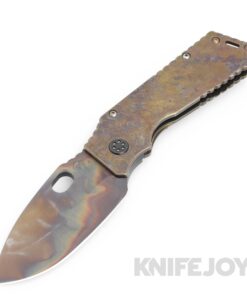 Medford Knives TFF-1 S45VN Vulcan Blade with Scorched Earth Handles/ Old School Brz Spring/ Tumbled PVD Hardware and Clip