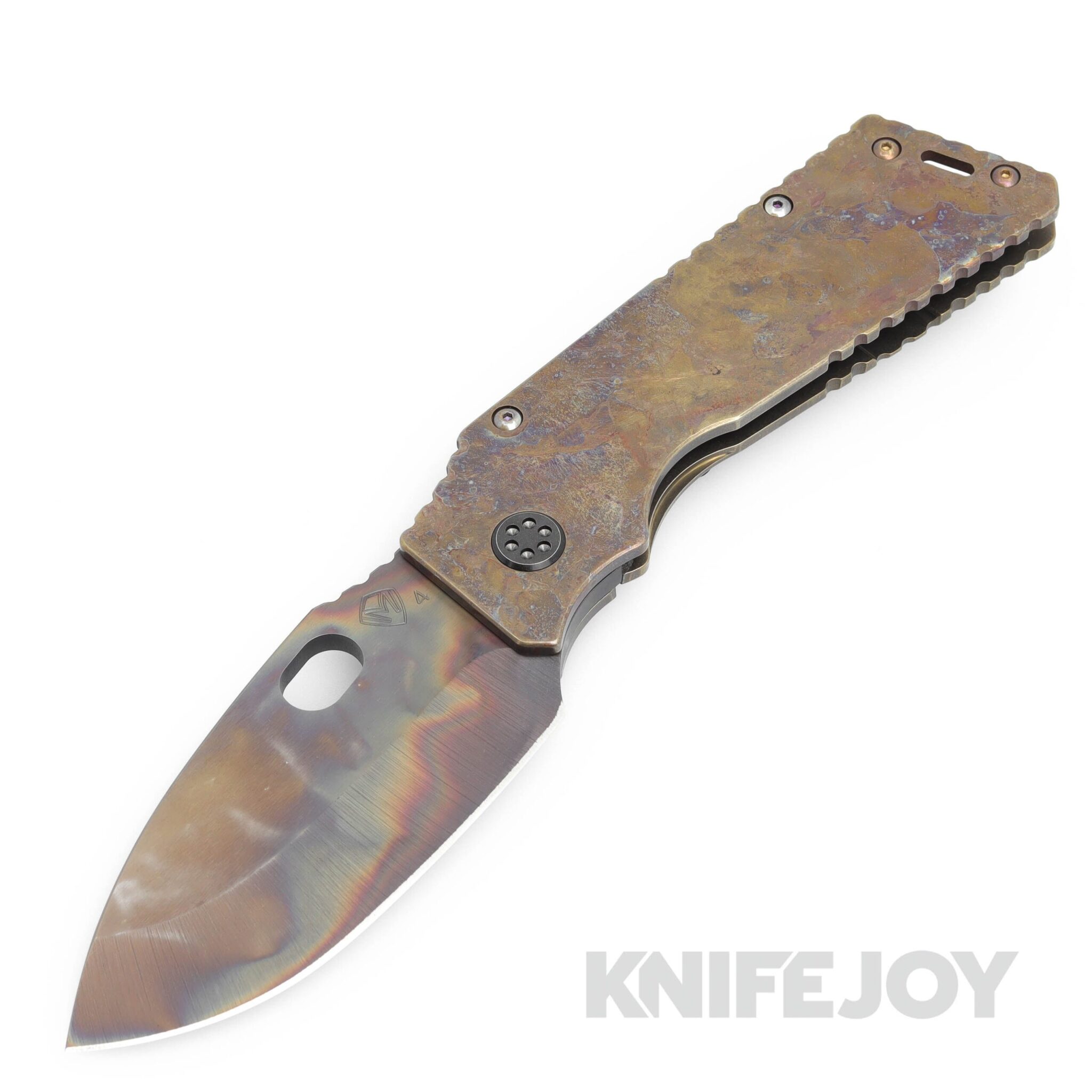 Medford Knives TFF-1 S45VN Vulcan Blade with Scorched Earth Handles/ Old School Brz Spring/ Tumbled PVD Hardware and Clip