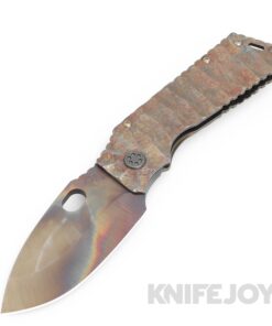 Medford Knives TFF-1 S45VN Vulcan Blade with Scorched Earth Predator Sculpted Handles/ Old School Brz Spring/ Bronze Hardware and Clip