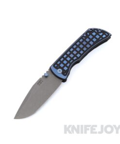 McNees Knives PM Mac2 3.5"- Gen2 Magnacut Spearpoint Blade and Black / Blue Two-Tone Frag Titanium Handles