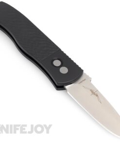 Pro-tech Knives E7A05-LH-20CV Emerson CQC7 Left Handed Auto Stonewash 20CV Blade with Black Textured Aluminum Handles