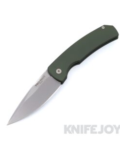 Pro-tech Knives PTM2601-GREEN Auto Magic 2 "Whiskers" Scale Release Stonewash Plainedge Blade with Solid Green Aluminum Handles