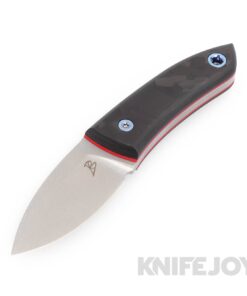 Mechforce Knives Ben Krein Collab Forager Fixed Blade Knife Stonewash Magnacut Blade with Carbon Fiber Handles/ Red Liners