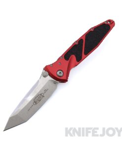 MICROTECH 161-10RD SOCOM Elite Tanto Tactical Stonewash Blade with Red Aluminum Handles