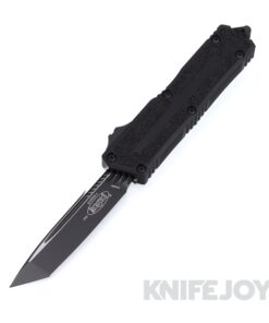 MICROTECH 1279-1T Scarab II Gen III Auto OTF Tanto Black Tactical Standard Blade with Black Aluminum Handles