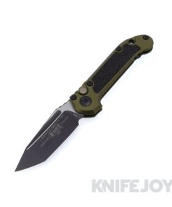 MICROTECH 1136-1OD Auto L.U.D.T. GEN III Auto Tanto Edge Black Standard Blade with OD Green Aluminum Handles