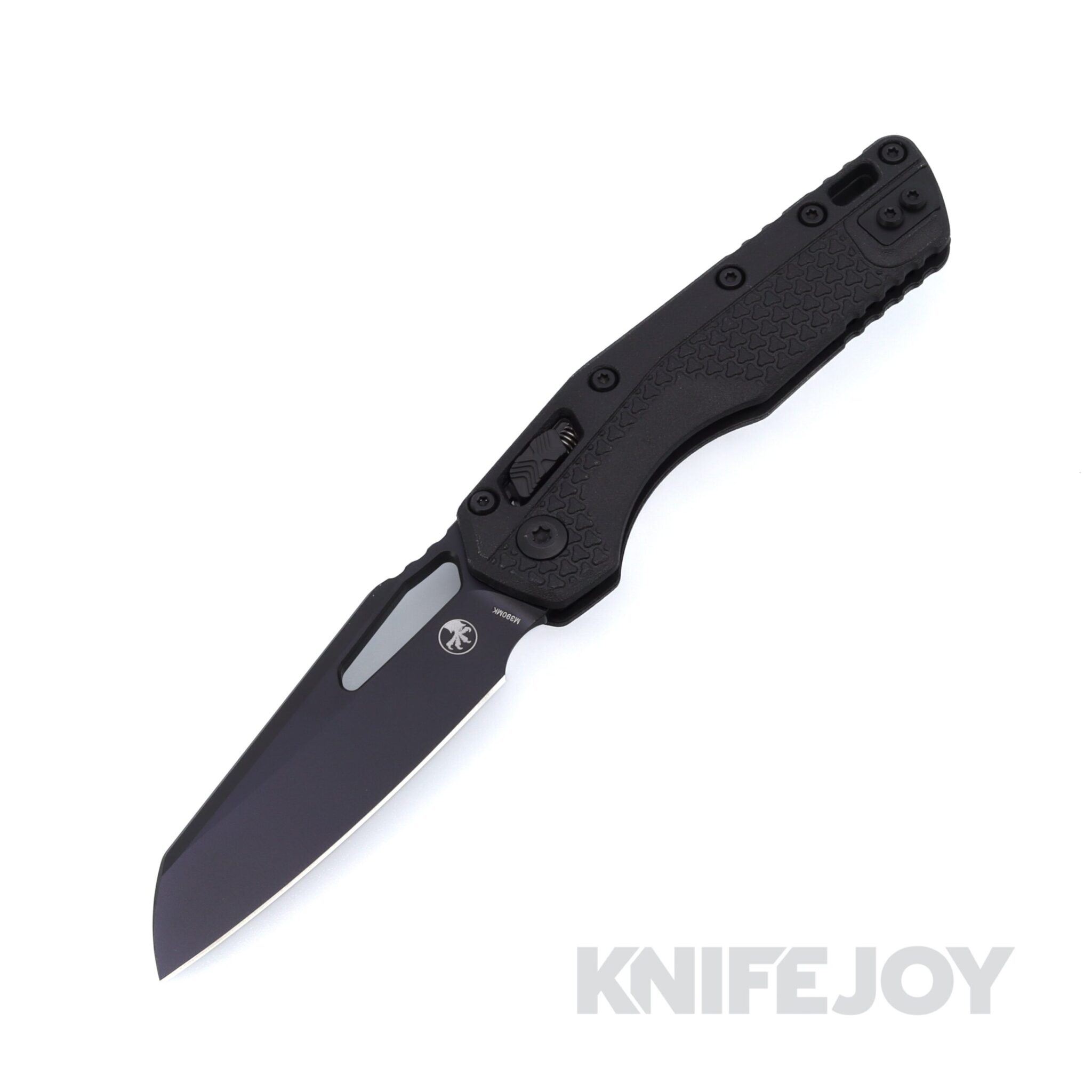 MICROTECH Standard Issue 210T-1TPM MSI Ram Lock Folder Single Edge Black Standard Tactical Blade with Black Polymer Handles and Black Hardware