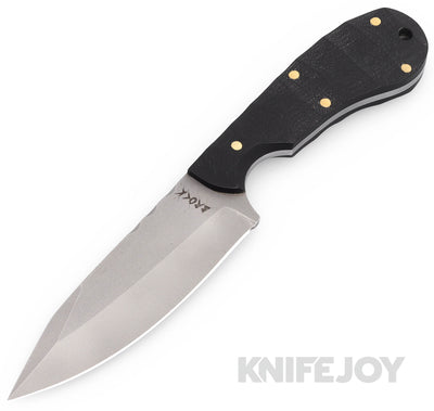 Brock Blades Double D Fixed Blade CPM 3V Blade with Black G10 Handles
