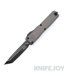 MICROTECH 1123-1NC Ultratech ZBP OTF GEN III Auto Tanto Edge Black Standard Blade with Natural Clear Anodized Aluminum Handles