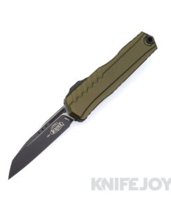 MICROTECH 1241-1OD Cypher II Auto OTF Single Edge Standard Blade with OD Green Aluminum Handles