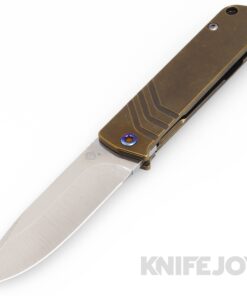 Medford Knives The Antik S45VN Tumbled Drop Point Blade with Tumbled Bronze Handles/ Flamed Hardware and Clip