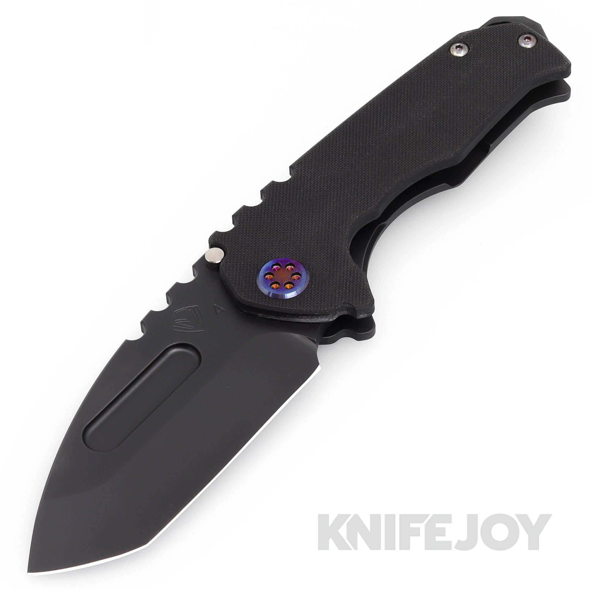 Medford Knives Praetorian Genesis "G" S45VN DLC Tanto Blade with Black G10 Handle/DLC Spring/ Flamed Hardware/DLC Clip