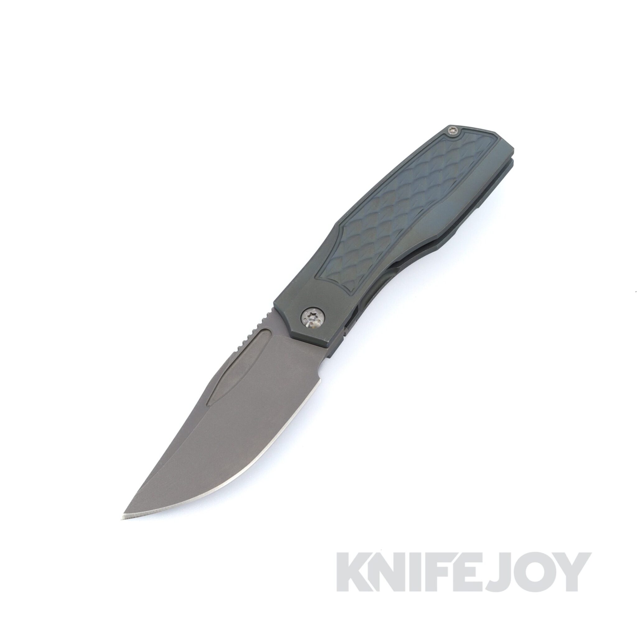 Prince Customs Protean Folder Knife 20CV Blade with Exclusive Dragon Scale Textured Teal Handles