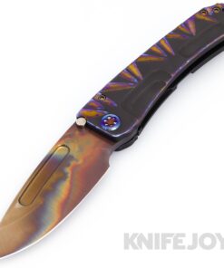 Medford Knives Marauder-H S45VN Vulcan Drop Point Blade with PVD Black Ano/ Show Lights  Handles/ Flamed Hardware and Clip