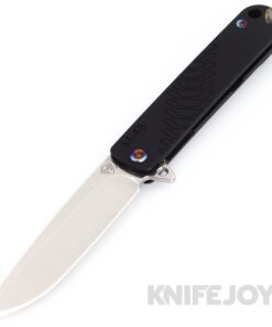 Medford Knives M-48 S45VN Tumbled Blade with Black Handle/ PVD Spring/ Flamed Hardware and Clip