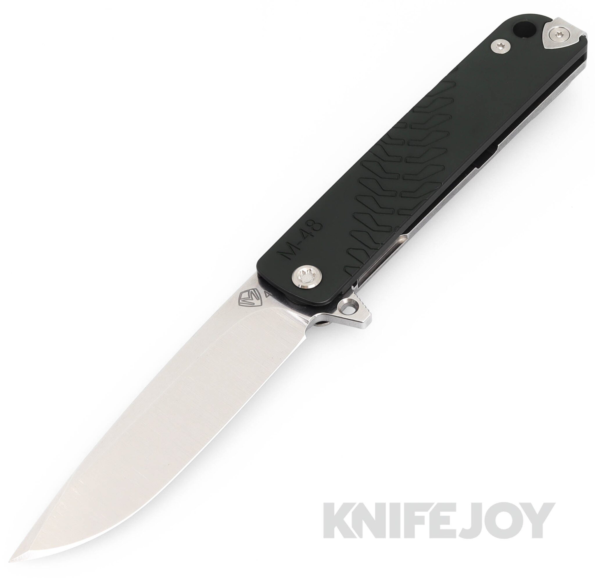 Medford Knives M-48 S45VN Tumbled Blade with Green Handle/ Tumbled Spring/ Standard Hardware and Clip