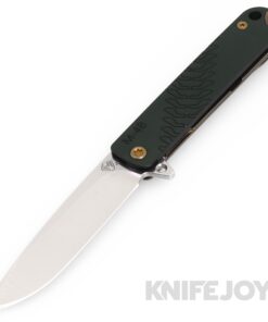 Medford Knives M-48 S45VN Tumbled Blade with Green Handle/ Bronze Spring/ Bronze Hardware and Clip
