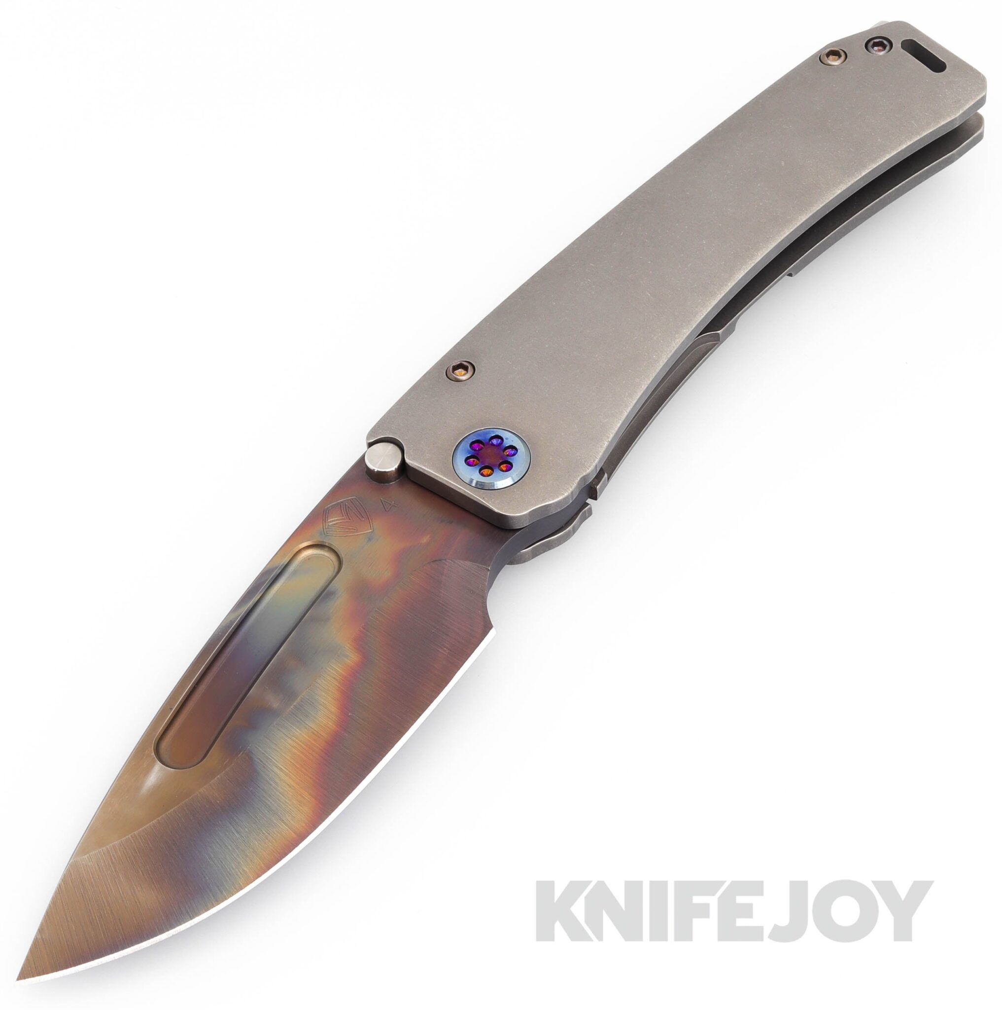 Medford Knives Marauder-H (Full Sized Handles) S45VN Vulcan Drop Point Blade with Tumbled Contoured Handles/ Flamed HW and Clip