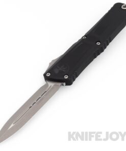 MICROTECH 1142-10AP Combat Troodon III OTF Auto Double Edge Apocalyptic Standard Blade with Black Aluminum Handles