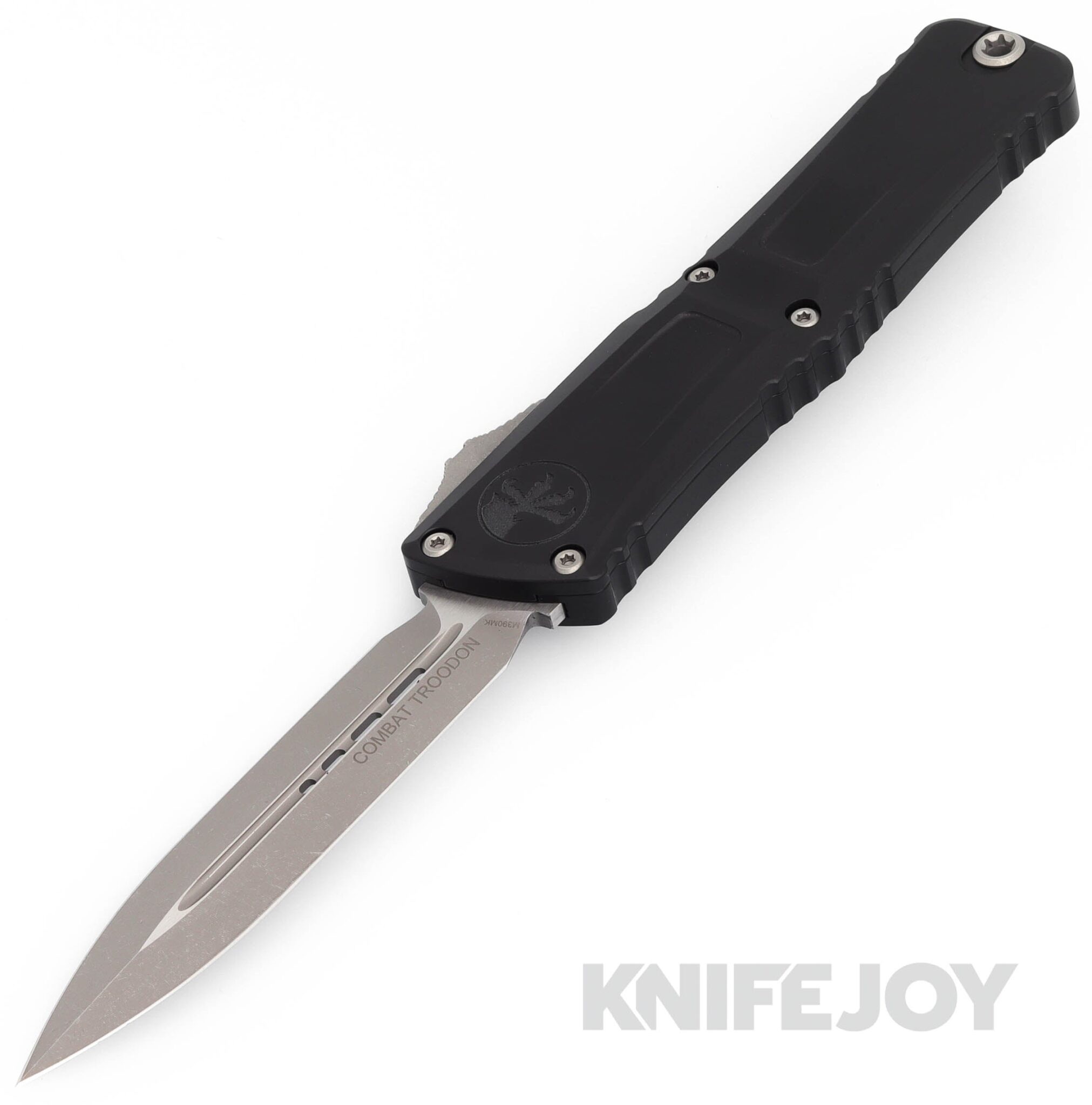 MICROTECH 1142-10AP Combat Troodon III OTF Auto Double Edge Apocalyptic Standard Blade with Black Aluminum Handles