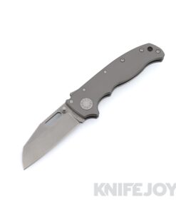 Demko Knives AD20.5 Shark Lock Stonewash 20CV Sharkfoot Blade with Smooth All Titanium Handles