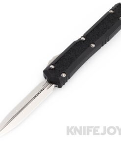 MICROTECH 206-10S Makora Double Edge OTF Auto Signature Series Standard Blade with Nickel Boron Internals/ Black Grip Aluminum Handles