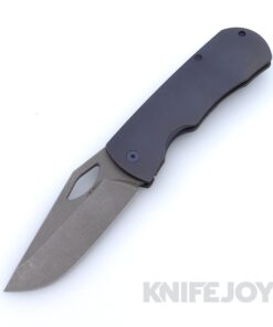 McNees Knives Dixon 3.75" Stonewash Magnacut Blade and Blue / Bronze Two-Tone Titanium Handles