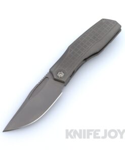 Prince Customs Protean Folder Knife 20CV Blade with Frag Textured Silver Handles