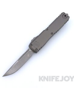 MICROTECH 1121-10APNCBS Ultratech ZBP GEN III OTF Auto Blade Show 2025 Single Edge Apocalyptic Blade with Natural Clear Anodized Aluminum Handles