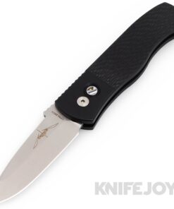 Pro-tech Knives CQC7A 2024 Texas Blade Show Emerson Auto Stonewash 20CV Spearpoint Blade with Black "Jigged" Textured Titanium Handles/ Abalone Push Button