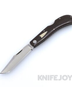 Grayson Jennings Custom Knives Prototype Saddlehorn Lockback CPM 154 Blade with Vintage Westinghouse Chocolate Micarta Handles