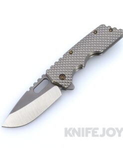 Attn2Detail Mercantile Knives Custom Medium MK2 Drop Point Two-Tone Magnacut Blade with Contoured Double Divot Stonewash Titanium Handles