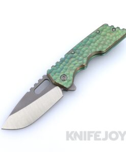 Attn2Detail Mercantile Knives Custom Medium MK2 Drop Point Two-Tone Magnacut Blade with Hammered Shipwreck Anodized Titanium Handles