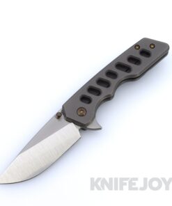 Attn2Detail Mercantile Knives Custom Mark 2 Small Satin Magnacut Hissatsu Blade with New for BLADE Show Titanium Speedhole Handles