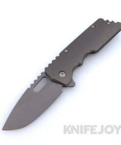 Attn2Detail Mercantile Knives SBP Large MK2 Stonewash S30V Drop Point Blade with Stonewash "Flow" Titanium Handles